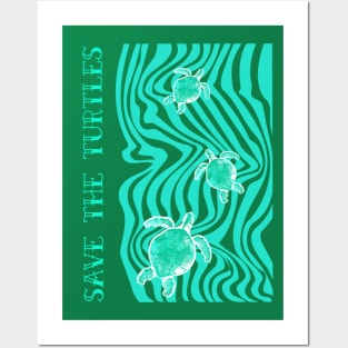 SEA Turtle Love Save The Turtles Posters and Art